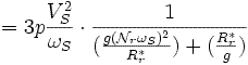 = 3 p \frac{V_S^2}{\omega_S} \cdot  \frac{1}{(\frac{g (\mathcal{N}_r \omega_S)^2}{R_r^*})+ (\frac{R_r^* }{g})} \,