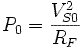 P_0=\frac{V_{S0}^2}{R_F}