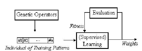 Fig. 6. Illustration of supervised learning for the neocognitron by traditional GAs.