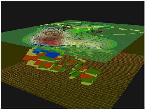 3D view of final subsidence prediction modeling