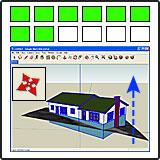 8. In SketchUp, position your model on the 3D terrain