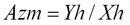 Equation for magnetic azimuth