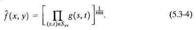 expression of geometric mean filter
