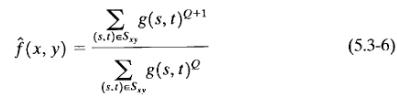 expression of contraharmonic mean filter