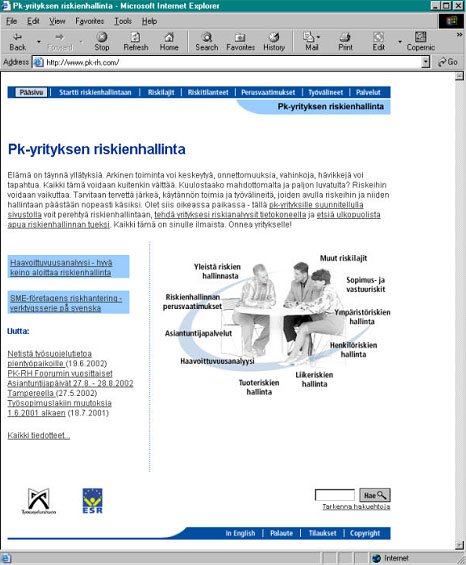 Figure 2 - Home page of www.pk-rh.com 