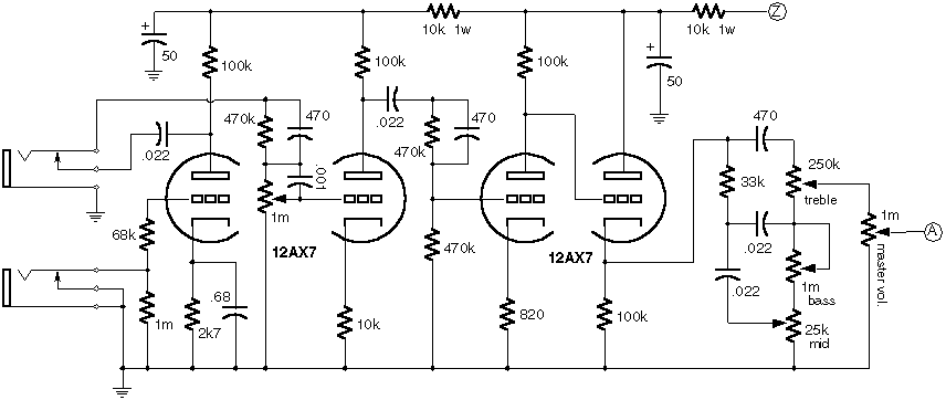 Marshall JCM800 schematic