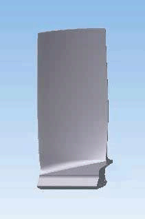 Model of the blade of the compressor GTE (10 shots, 20 cycles)