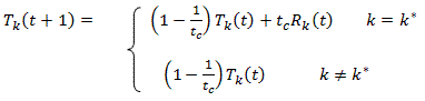 Formula of the avarage value of throughput