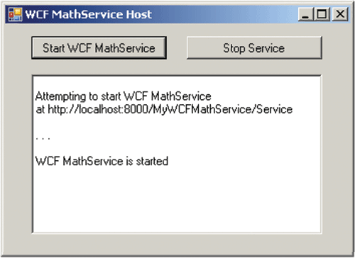 WCF MathService Service Under Test