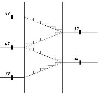 Picture 1.2  Scheme of situation strong points between stair ways.
