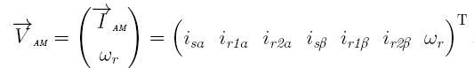 The vector of state variables 