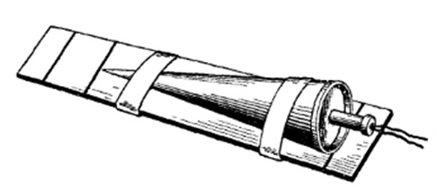 The conical charge with electric detonators