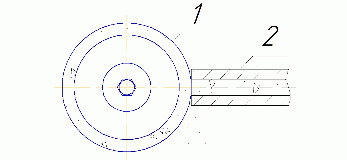  Scheme of  loose abrasive dressing of  grinding wheel  using abrading tool(10 frames, 5 cycles of repeating, 34 kilobytes)