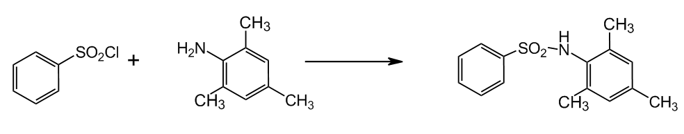 Synthesis of N–benzensulphonyl–2,4,6–trimethylaniline