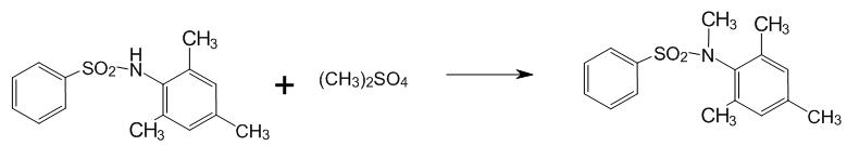 Syntesis of N-methyl-N-benzensulfonil-2,4,6-trimethylaniline