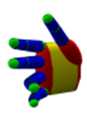 Figure 3.2 - Virtual 3D model of hand