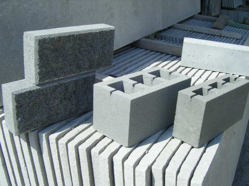 Concrete blocks, expanded clay concrete blocks and belt tiles