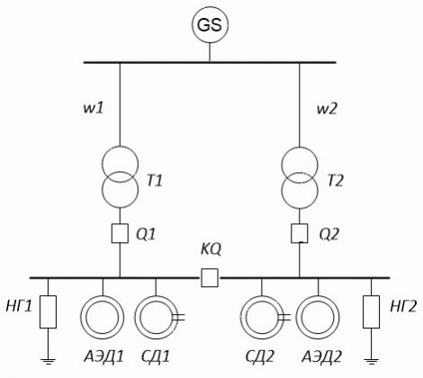 Initial schematic diagram of the electrical system.