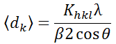 the Scherrer equation