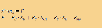 The equation of motion of the striker