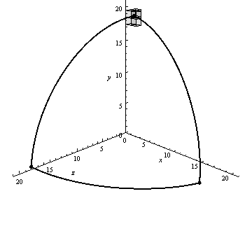 Работа алгоритма вокселизации сферического треугольника