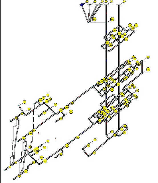 Figure 2  – Computer model of mine <q>Toretskaya</q> to the imposition of node numbers
