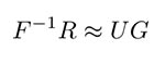 Формула нахождения матриц U и G