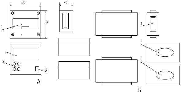 Figure 5.1–design of the device A) of the computing B) remote module.