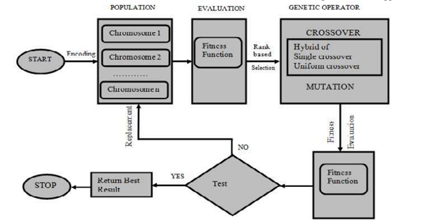 Fig. 3: Flow diagram of the Modified Genetic Algorithms process