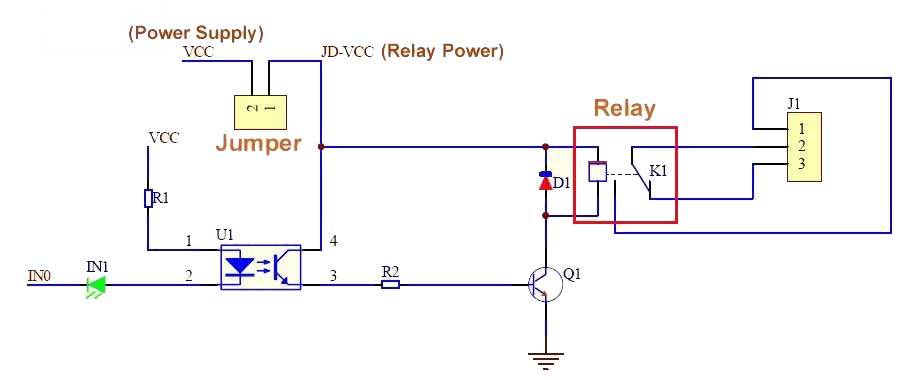 Picture 3 - Electrical scheme Arduino Relay 10A