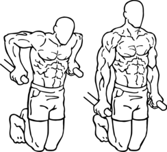 Рисунок 3 – Выполнение упражнения отжимание на брусьях