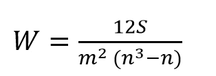 The formula determining the coefficient of concordance