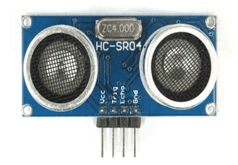 Ultrasonic sensor measuring distance HC–SR04
