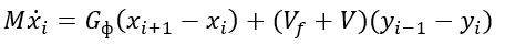 The equation of material balance of the strengthening part of the column