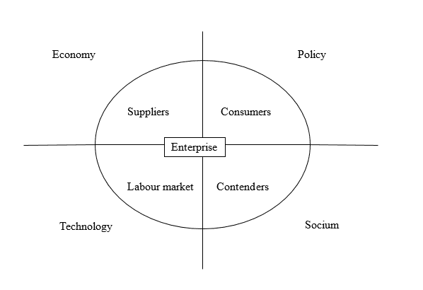 Structure of environmental factors of the organization. 