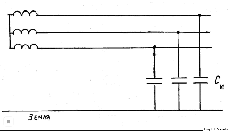 Figure 1.1  The metal ground-fault of phase C
