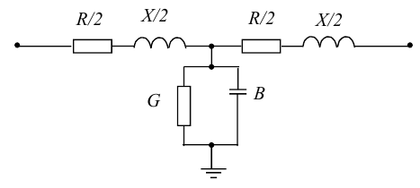 Figure 1 & ndash; Equivalent circuits for power lines with lumped parameters