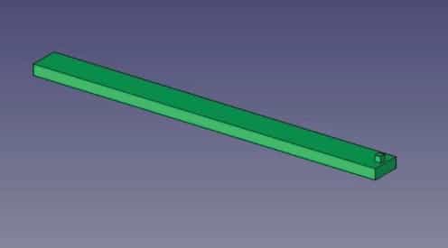 CAD-модель микрокантилевера с добавленной массой 𝛥m