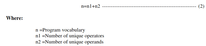 Figure 2 — Program vocabulary equation