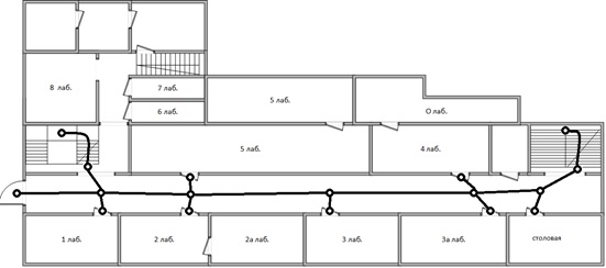 Рисунок 4 – Визуализация графа на плане здания