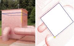 Extrahiertes Profil: a) Ansicht von der Seite b) Ansicht von oben