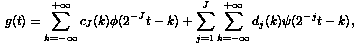 Equation 5: wavelet function