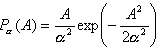 Equation: Rayleigh distribution