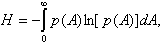 Equation for Entropy