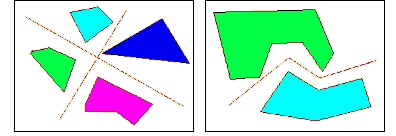 Рис.1. Линейно и нелинейно разделимые классы
