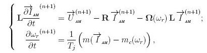 The system of differential equations of induction motor