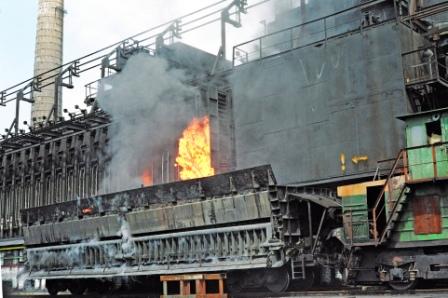 Issuance of coke from the coke oven battery