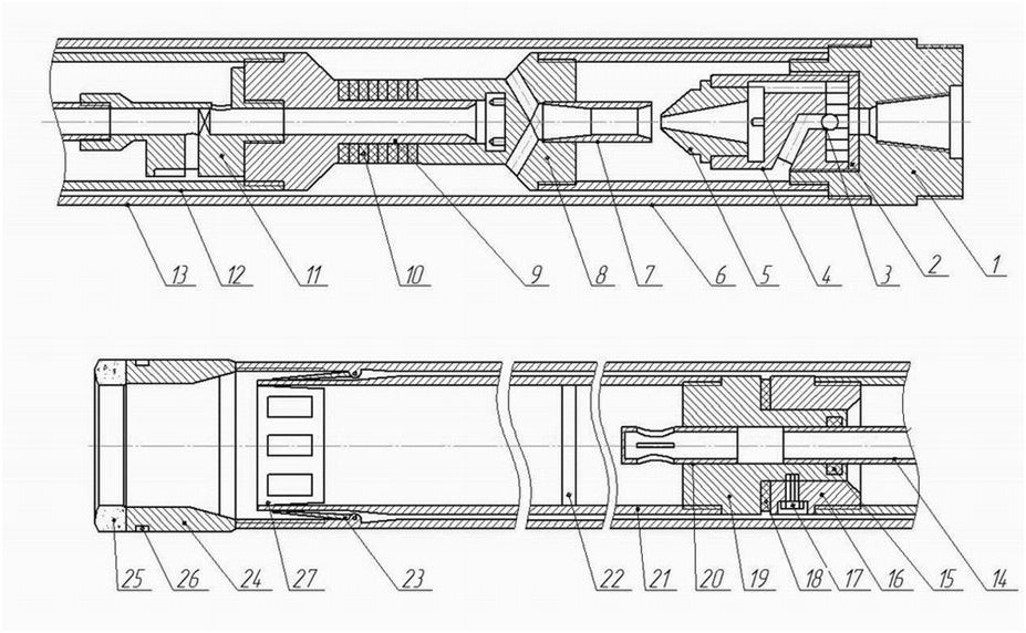 Double column-projectile ejector EKS-P