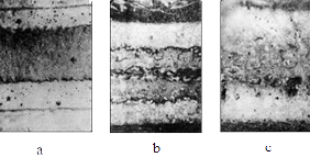 The microstructure of copper coated samples