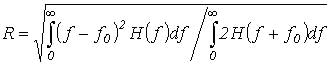 Gyration radius of intermediate frequency filter